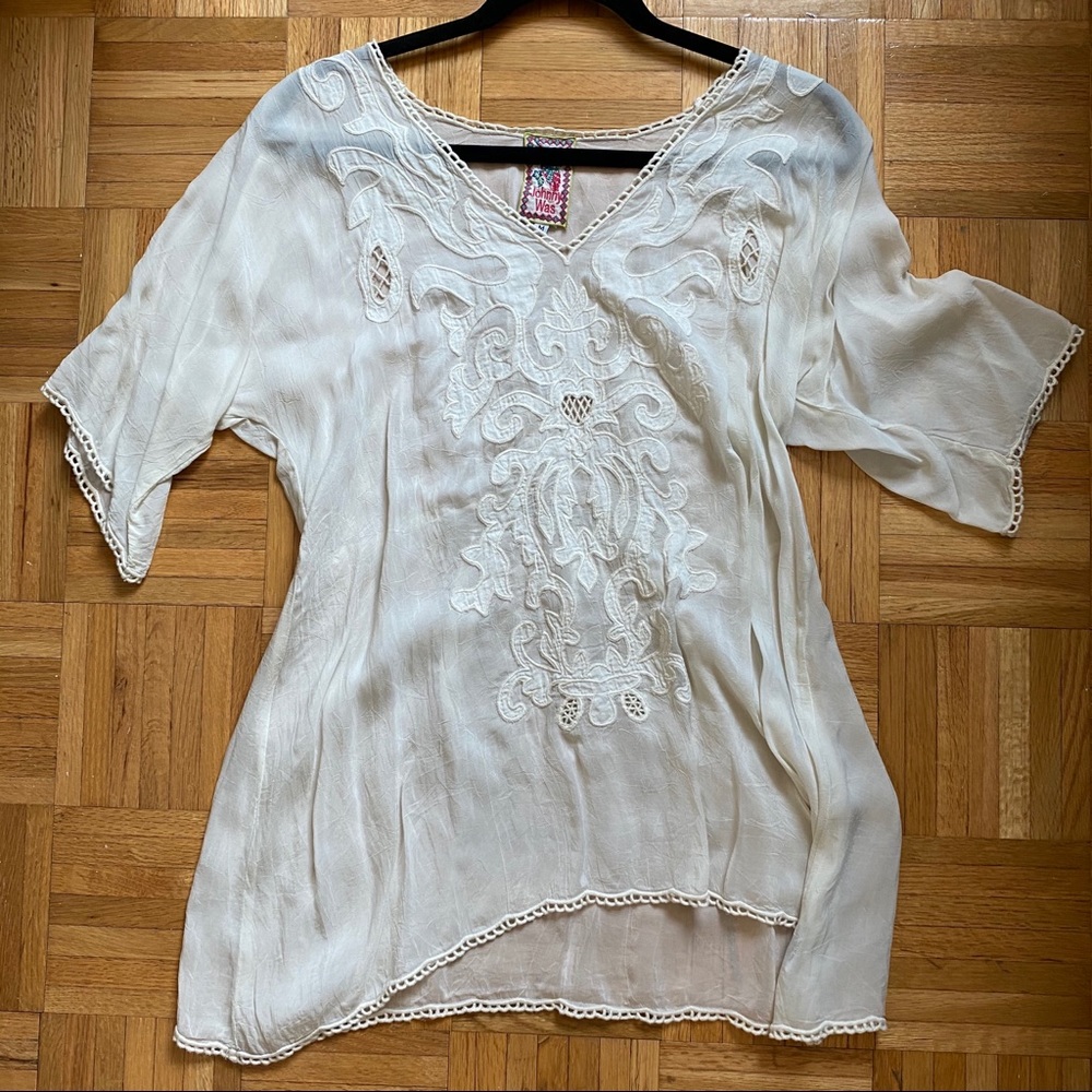 Johnny Was White Blouse